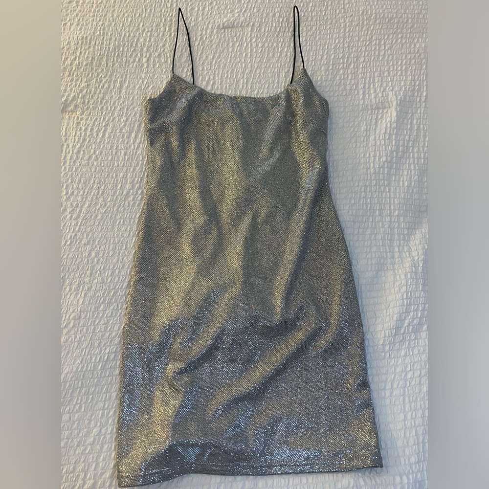 Silver Glitter dress.